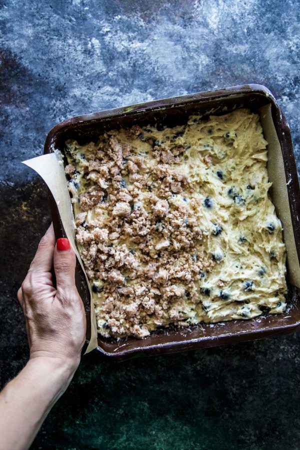 Blueberry Cardamom Buckle Cake