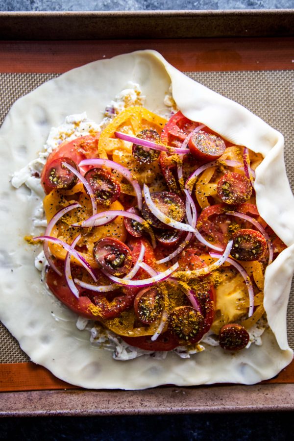 Roasted Curry Tomato Galette