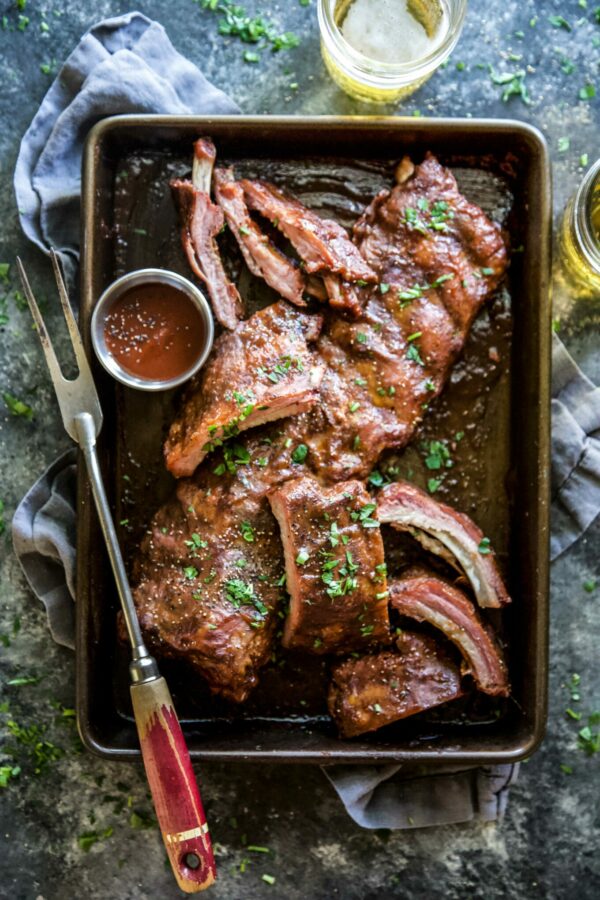 BBQ Apple Butter Baked Ribs