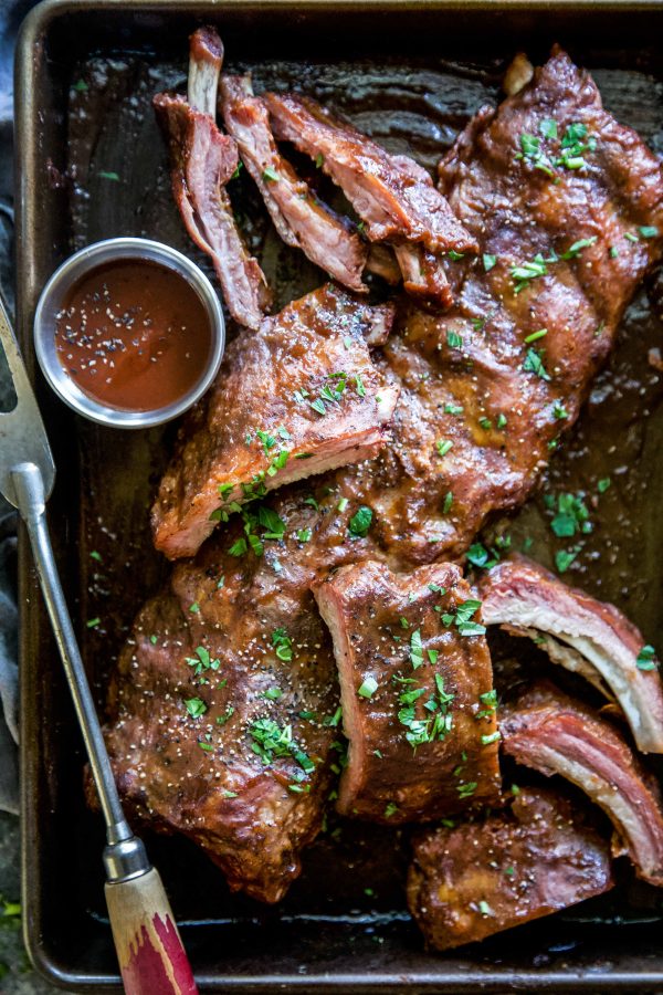 BBQ Apple Butter Baked Ribs