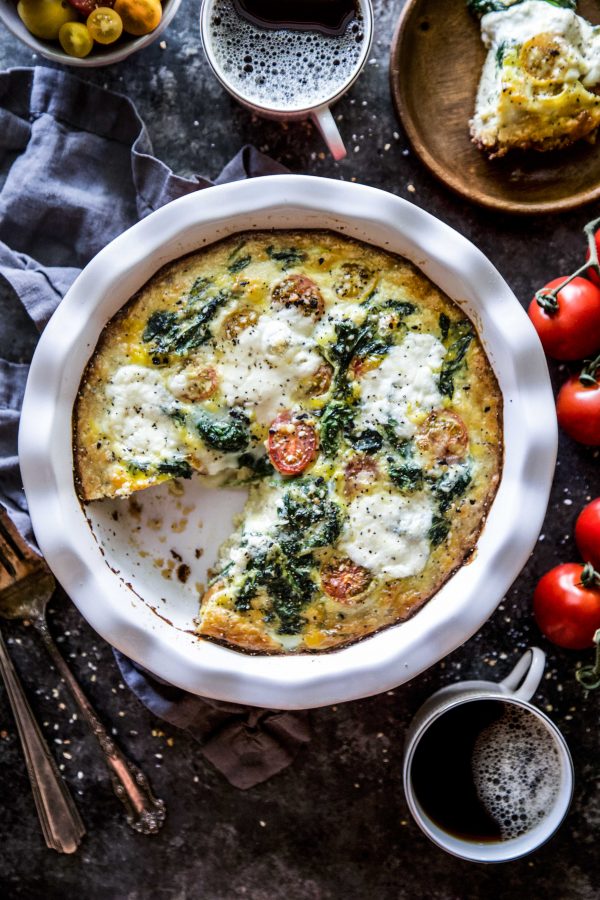 Everything Burrata Quiche with Almond Flour Crust