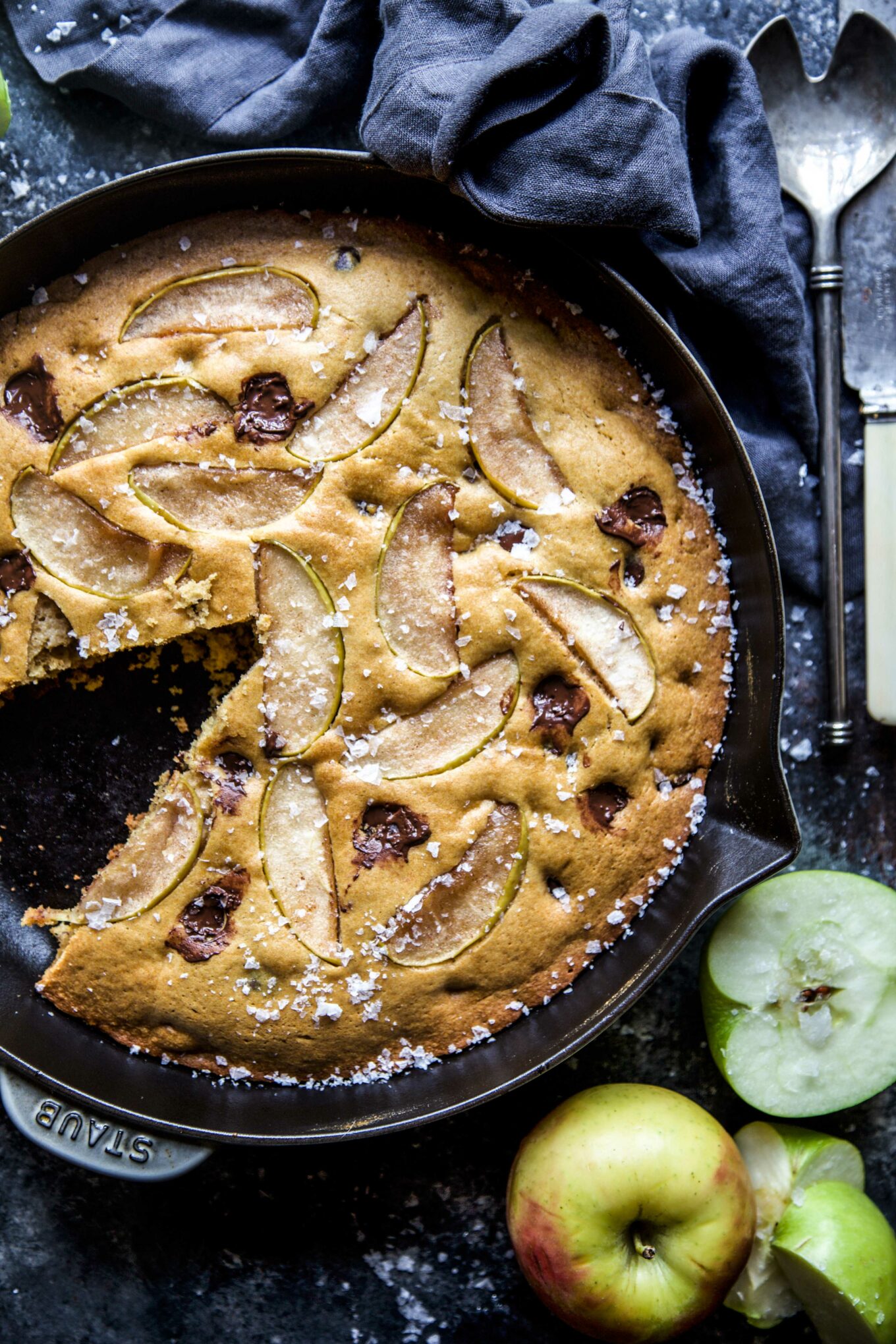 Salted Chocolate Chip Skillet Cookie