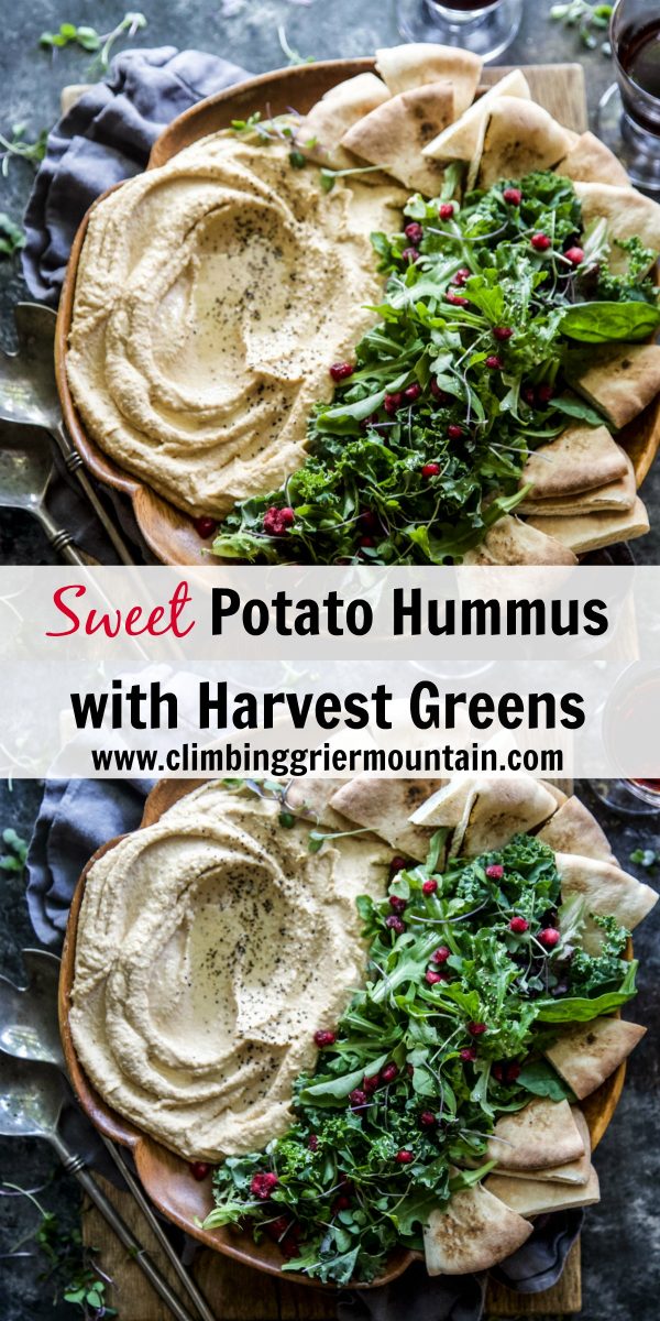 Sweet Potato Hummus with Harvest Greens