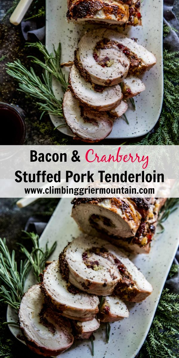 Bacon & Cranberry Stuffed Pork Tenderloin