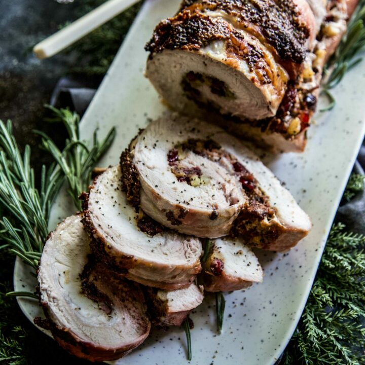 Bacon & Cranberry Stuffed Pork Tenderloin