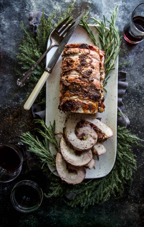 Bacon & Cranberry Stuffed Pork Tenderloin