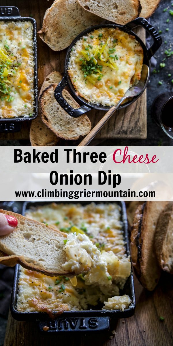 Baked Three Cheese Onion Dip