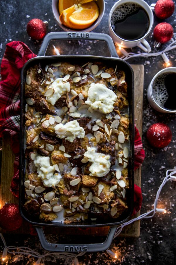 Citrus & Toasted Almond Panettone Strata