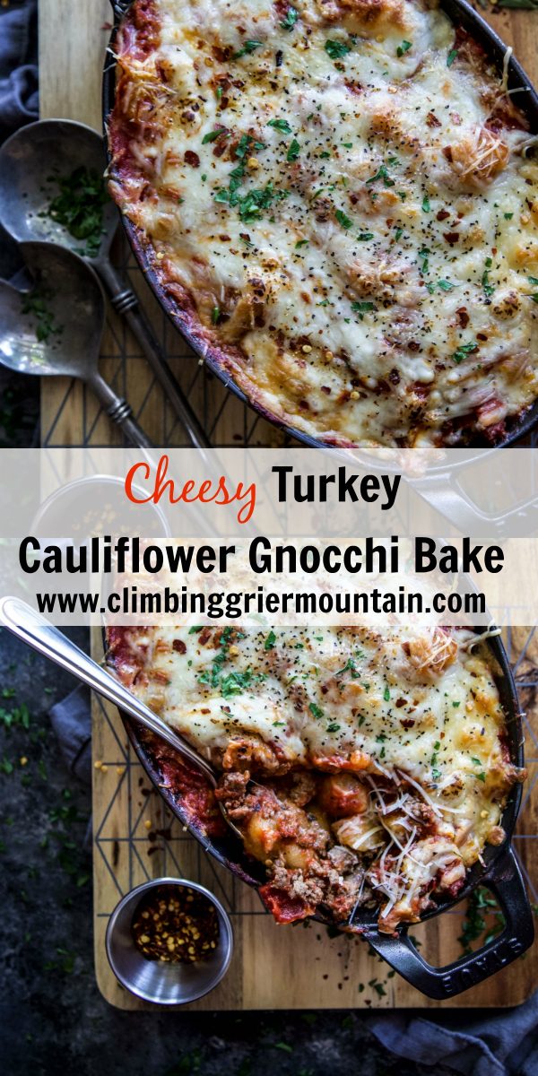 Cheesy Turkey Cauliflower Gnocchi Bake