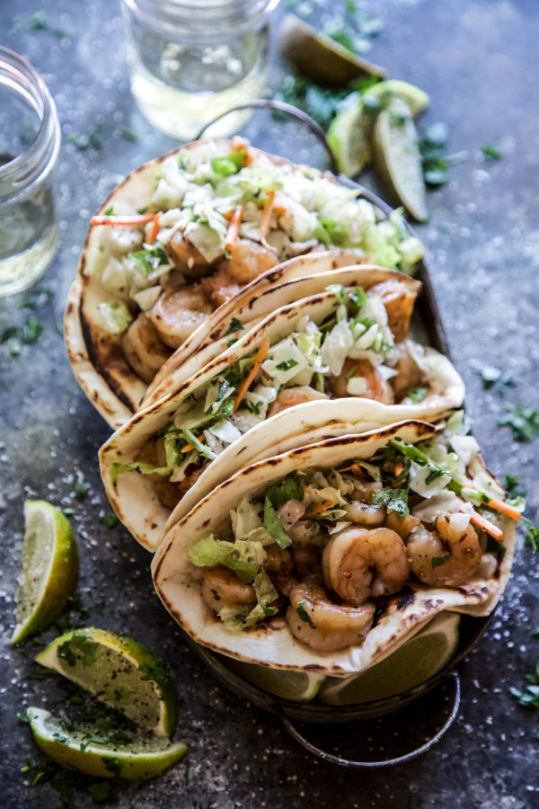 Garlic Cajun Tacos with Citrus Lime Slaw