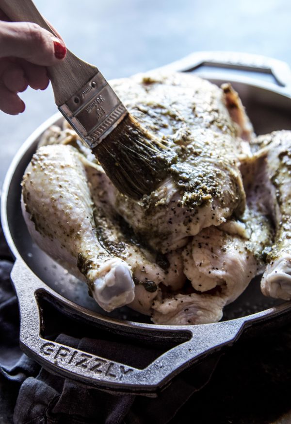 Za'atar Roasted Chicken and Potatoes with Spiced Labneh