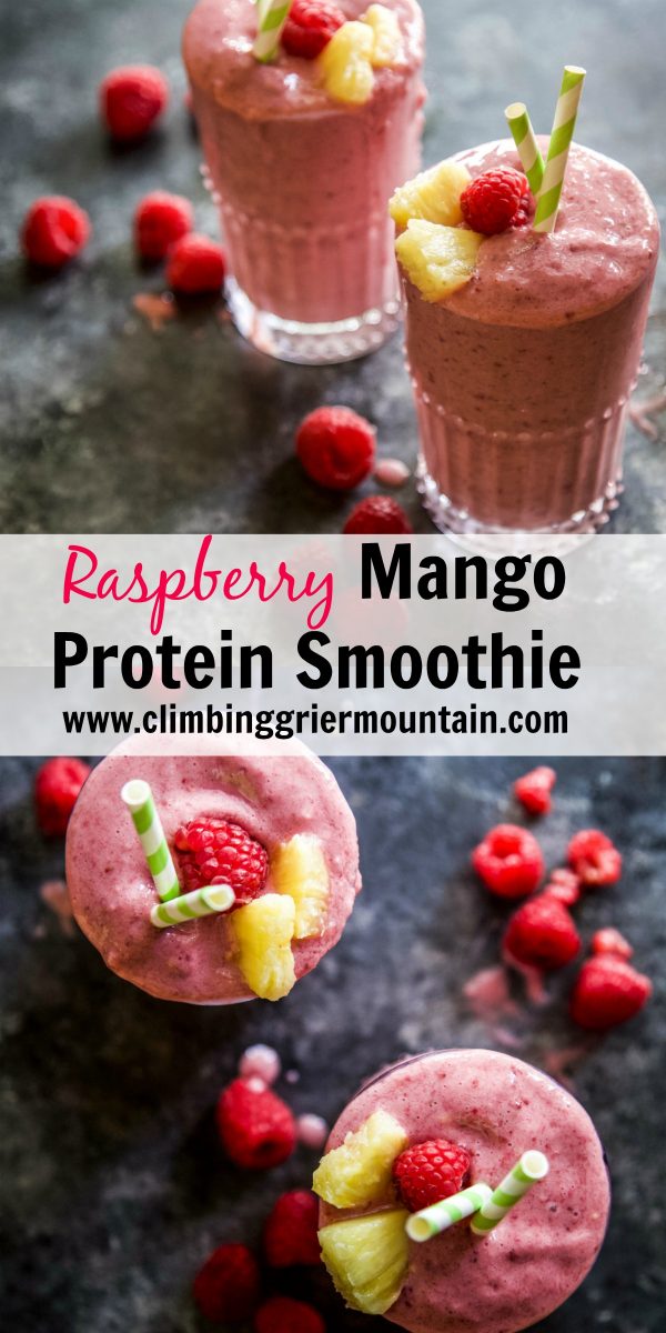 Raspberry Mango Protein Smoothie