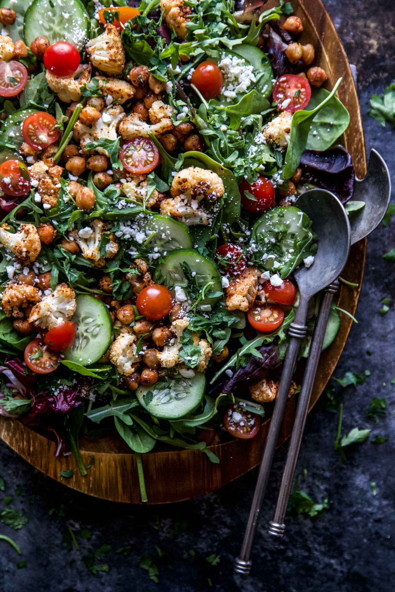 Smoky Cauliflower Chickpea Salad - The Curious Plate