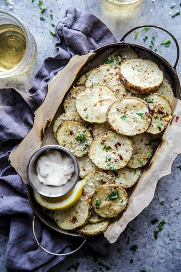 Parmesan and Pepper Baked Potato Chips