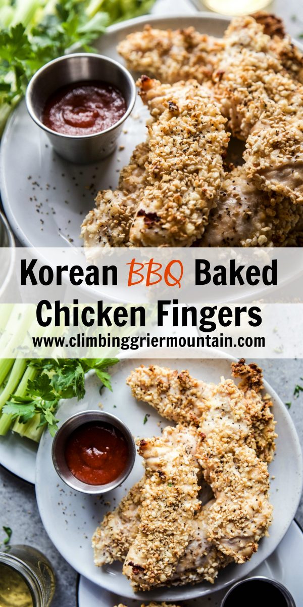 Korean BBQ Baked Chicken Fingers