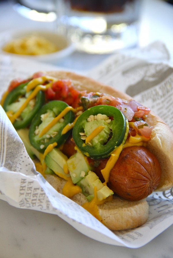 Loaded Barbecue Bison Hot Dogs