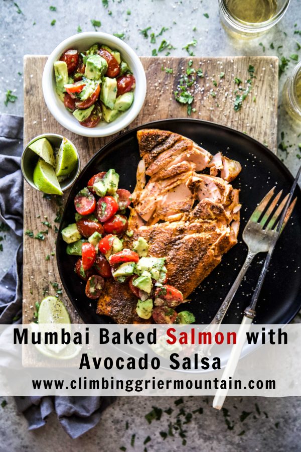 Mumbai Baked Salmon with Avocado Salsa