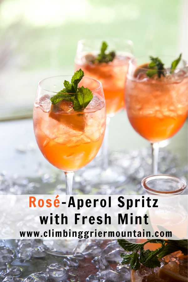 Rose-Aperol Spritz with Fresh Mint