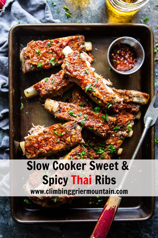 Slow Cooker Sweet & Spicy Thai Ribs