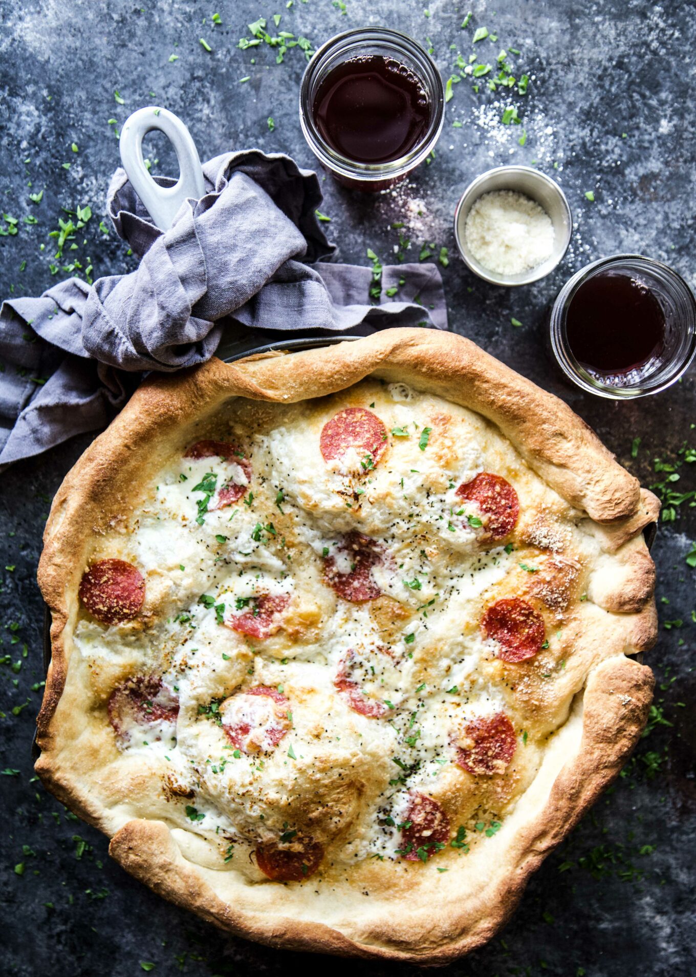 Pepperoni Pizza Pot Pie