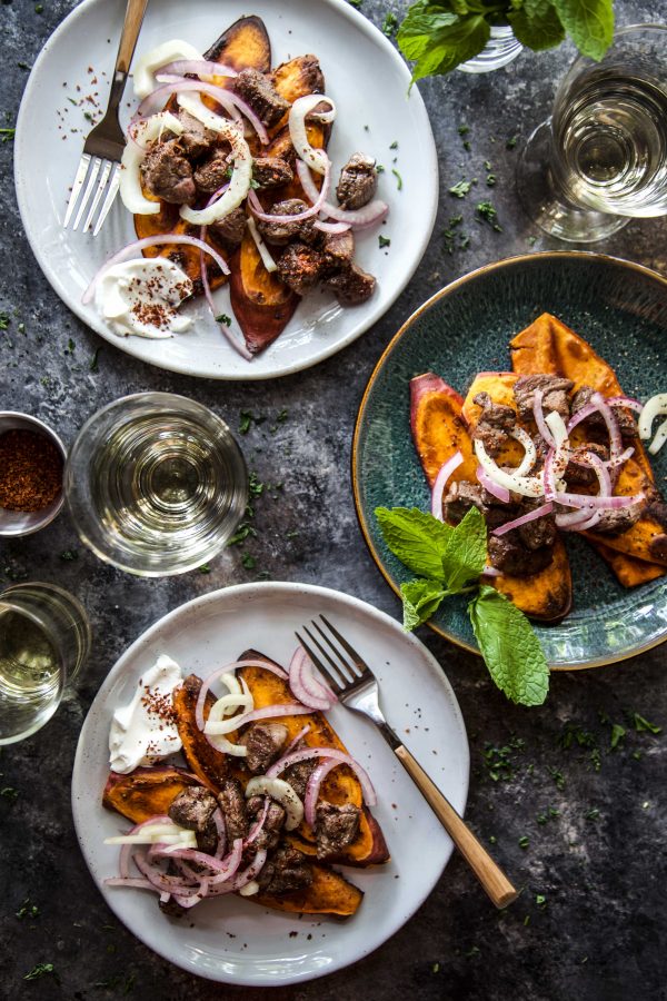 Sweet Potato Moroccan Lamb Bowls