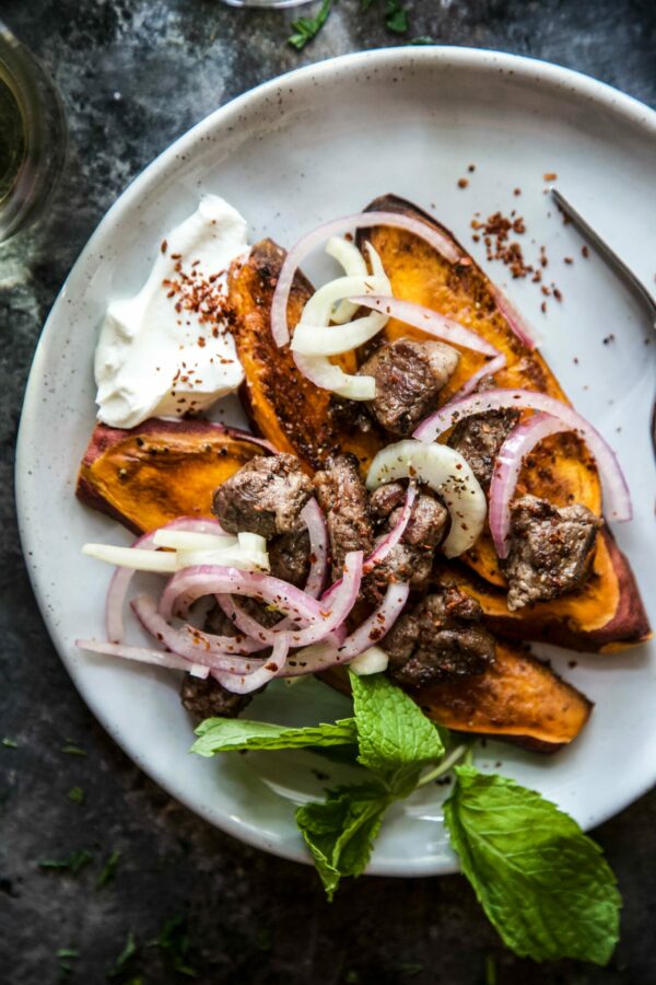 Sweet Potato Moroccan Lamb Bowls