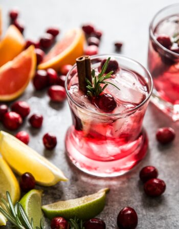 Cranberry Whiskey Sour on a table