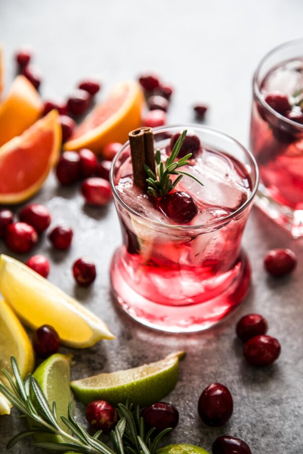 Cranberry Whiskey Sour on a table