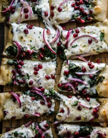 Winter Greens Pomegranate Pizza