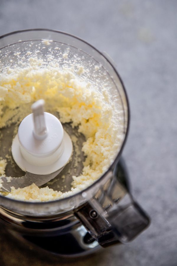 whipped feta in a food processor