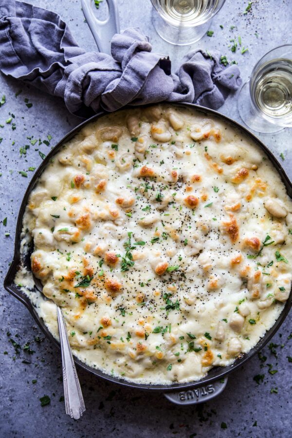 Gnocchi-Topped Chicken Pot Pie on a table