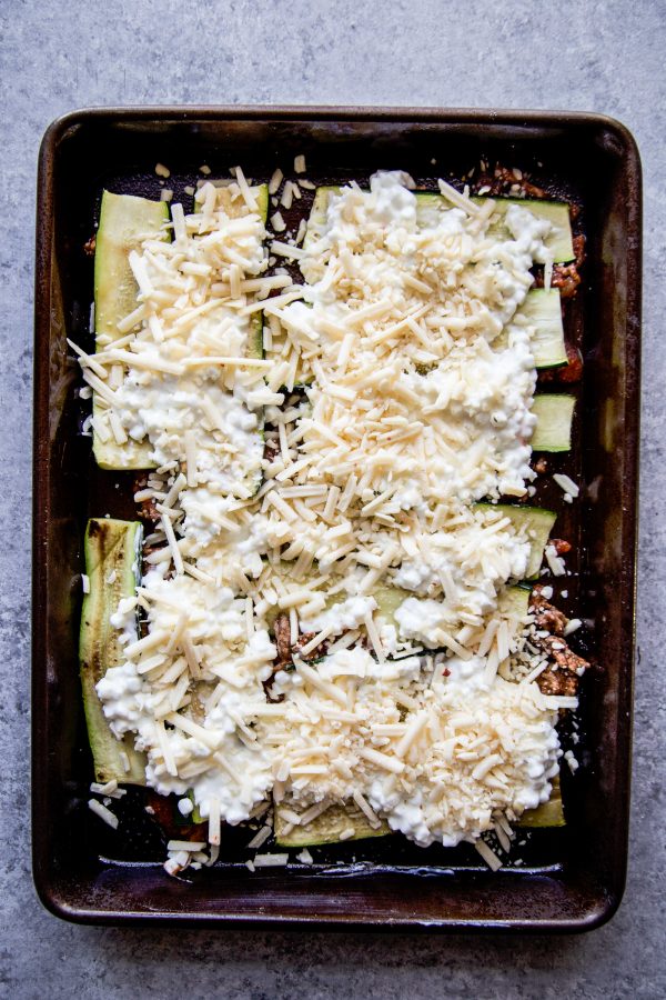 Tex-Mex Zucchini Lasagna on a table