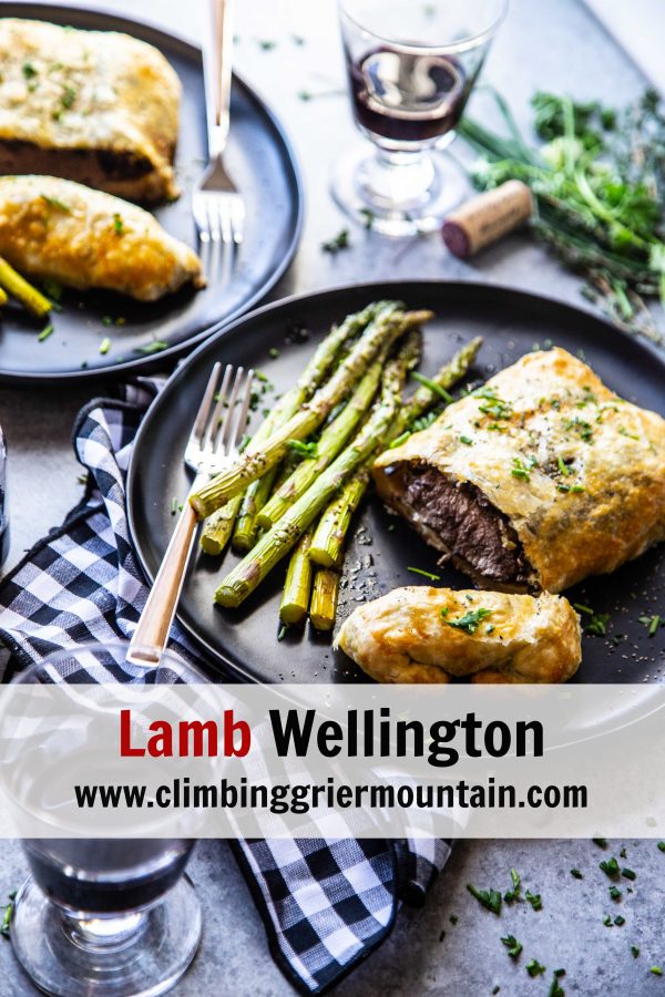 lamb wellington for two on a plate