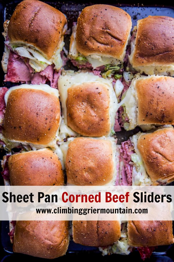 sheet pan corned beef sliders www.climbinggriermountain.com.