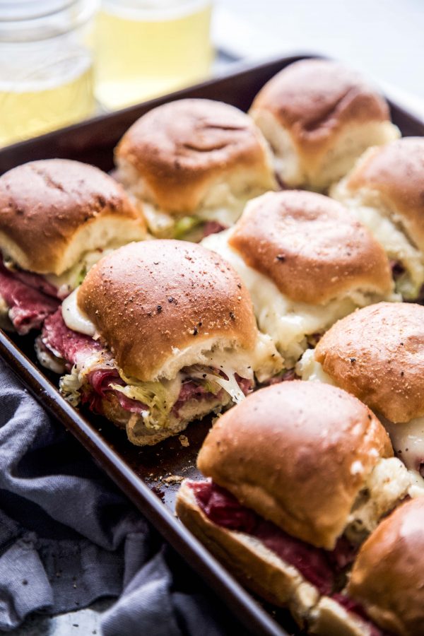 sheet pan corned beef sliders www.climbinggriermountain.com.