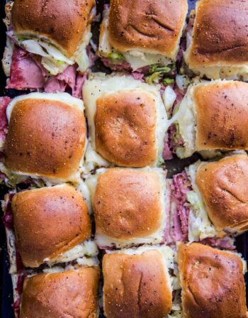 sheet pan corned beef sliders www.climbinggriermountain.com.