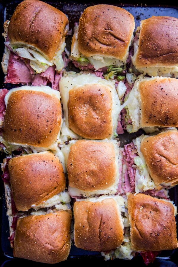 sheet pan corned beef sliders www.climbinggriermountain.com.