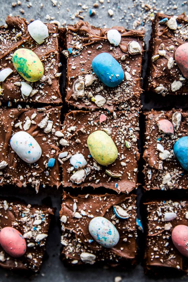 Chocolate Easter Brownies with Chocolate Cream Cheese Frosting www.climbinggriermountain.com.