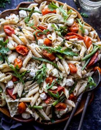 spring chickpea pasta