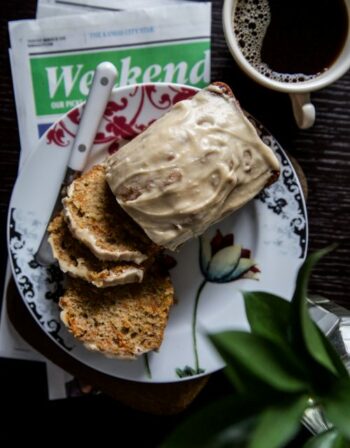 Carrot Cake Bread with Tahini Coconut Buttercream