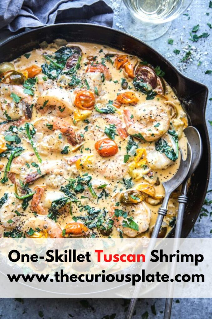 one skillet tuscan shrimp www.thecuriousplate.com