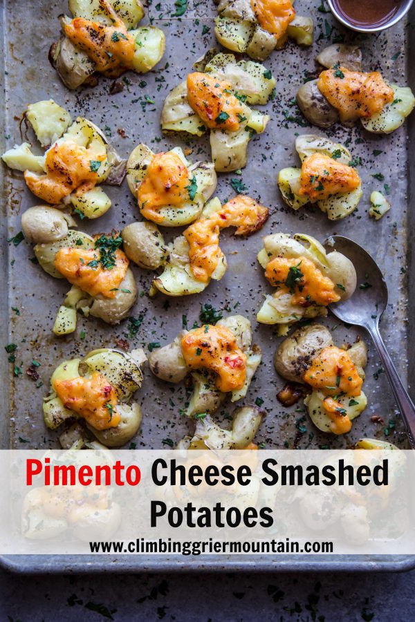 pimento cheese smashed potatoes www.climbinggriermountain.com