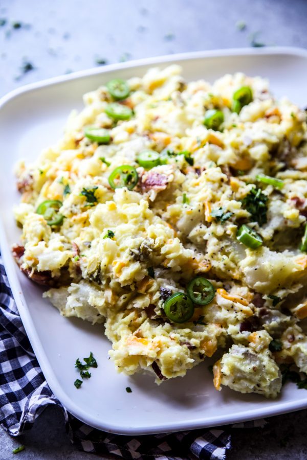 Jalapeno Popper Potato Salad featuring @Heath Riles Garlic Jalapeno Ru