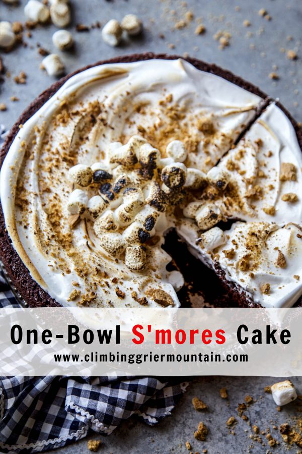 One-Bowl S'mores Cake www.climbinggriermountain.com.