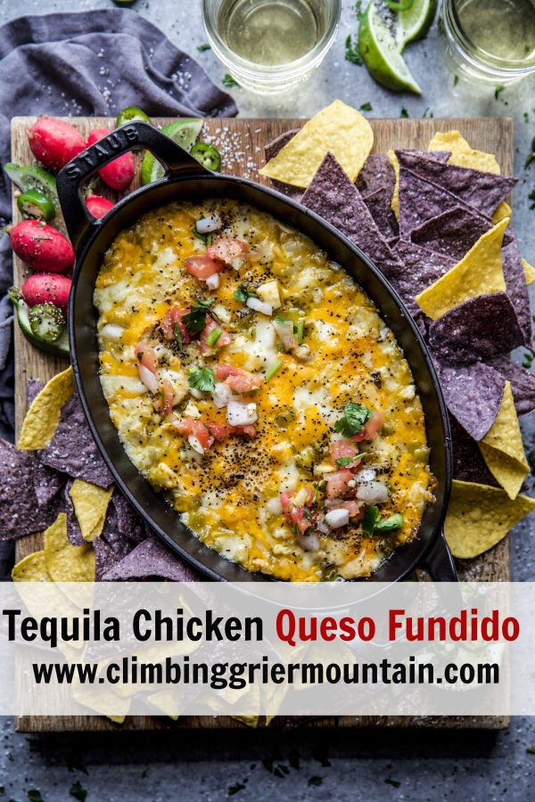 Tequila Chicken Queso Fundido www.climbinggriermountain.com