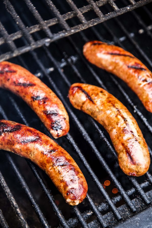 Tex-Mex Smoked Brats with Cilantro Slaw www.climbinggriermountain.com