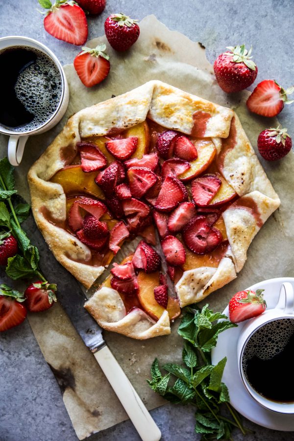 strawberry peach galette