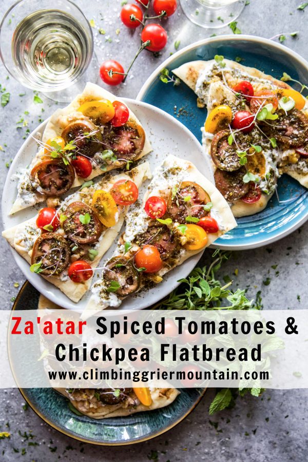 Za'atar Spiced Tomatoes & Chickpea Flatbread www.climbinggriermountain.com