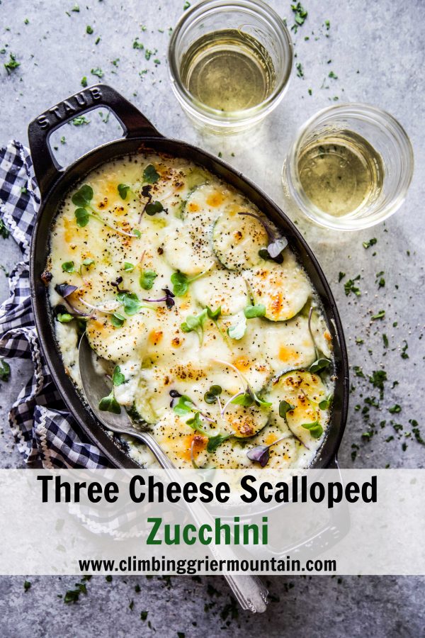 Three Cheese Scalloped Zucchini www.climbinggriermountain.com