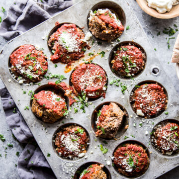 Spiced Beef Meatloaf Muffins with Feta